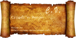 Czigán Veron névjegykártya