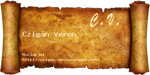 Czigán Veron névjegykártya